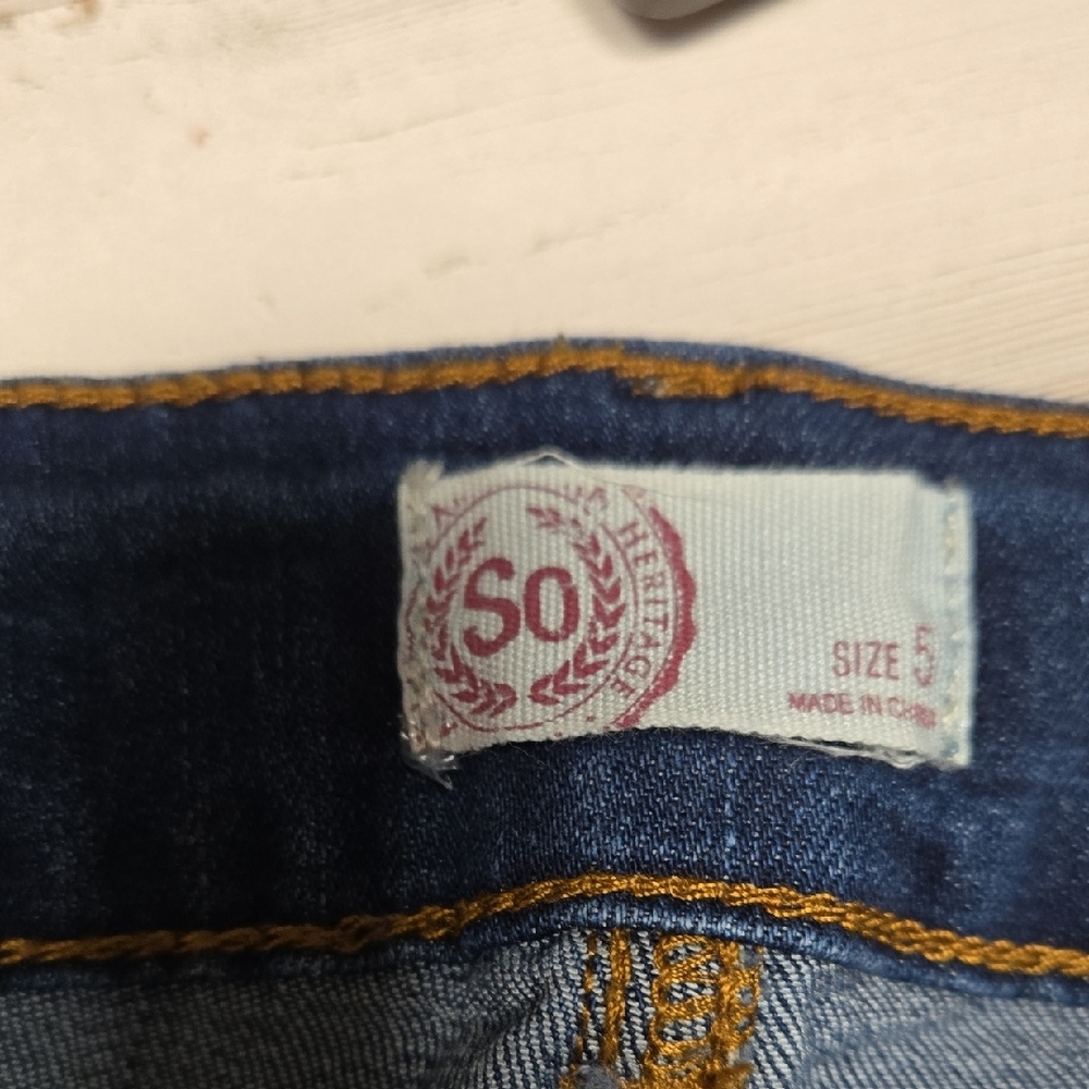 SO  Dark Blue Jean Shorts - Picture 2 of 3